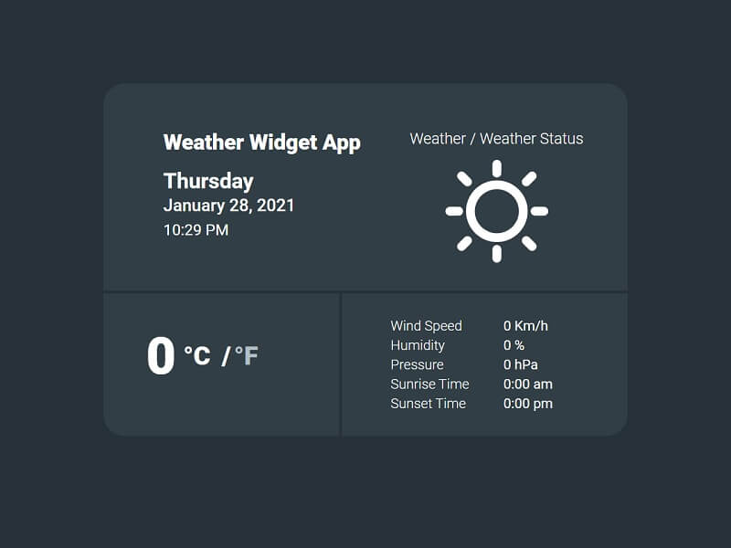 Weather Widget App