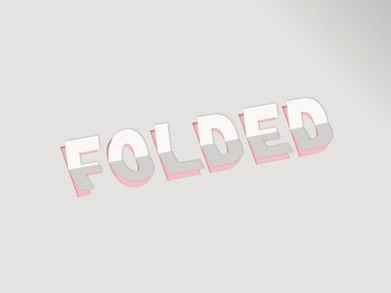 CSS Only 3D Paper Fold Text Effect