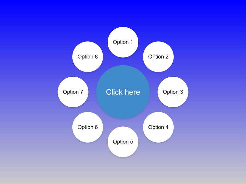 Circular Menu CSS Circle Menus