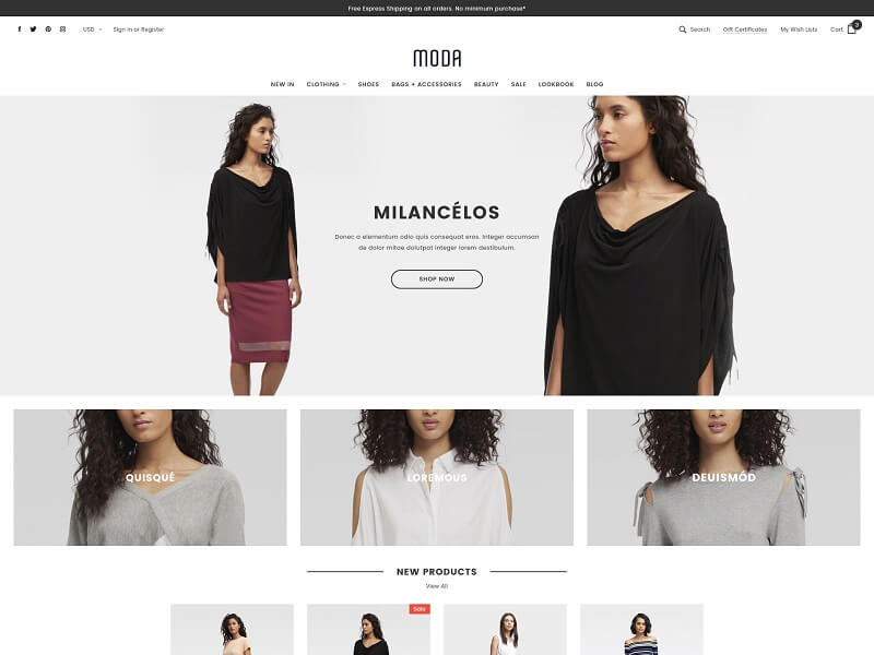 Free BigCommerce Themes: #MODA