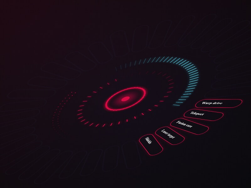 Warp Drive CSS Circle Menus