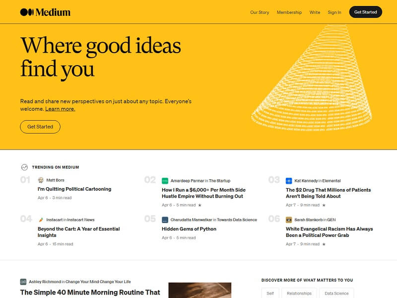 Medium: best blogging platforms