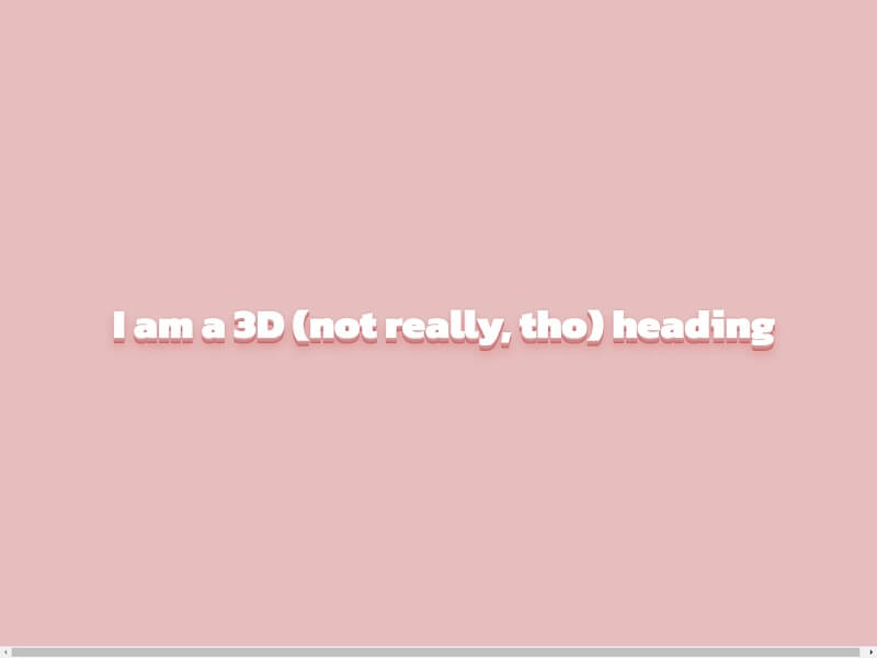 SCSS 3D Text Mixin