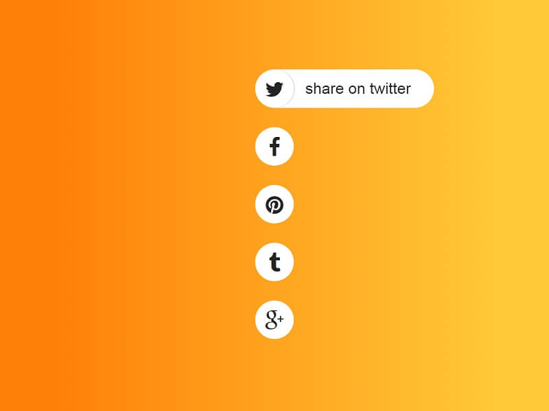 Slide-out Social Buttons