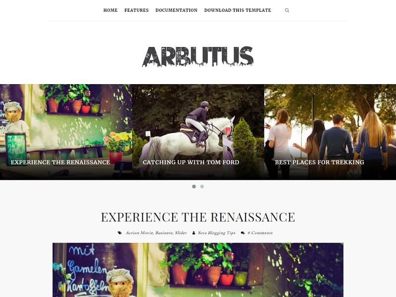 Free One Page Blogger Templates: #Arbutus