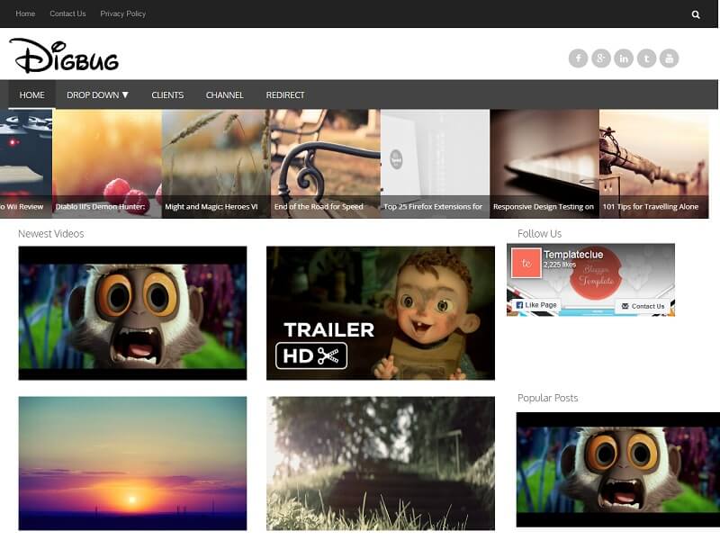 Digbug Blogger Template