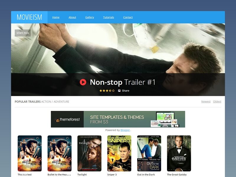 Free Video Blogger Templates: #Movieism