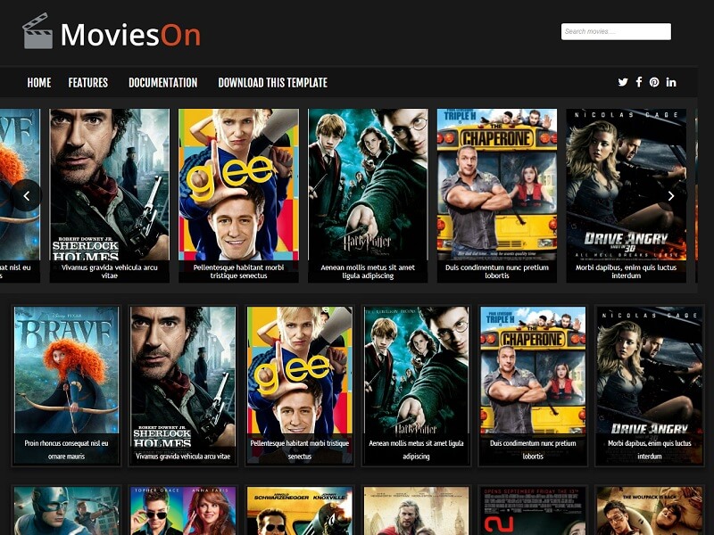 Movies On Blogger Template