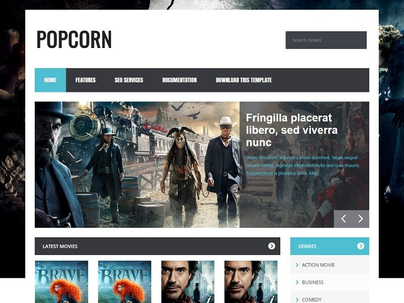 #PopCorn: Free Gaming Blogger Templates