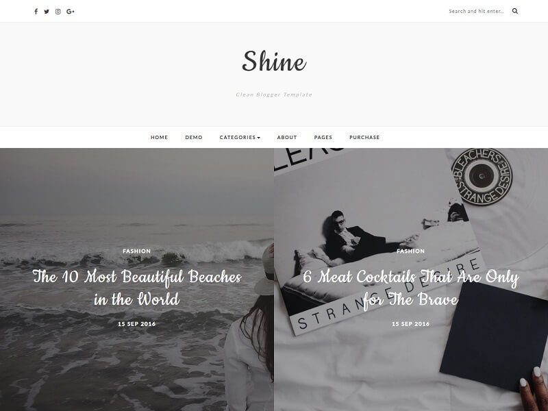 blogger template white