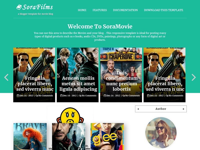 Sora Films Blogger Template