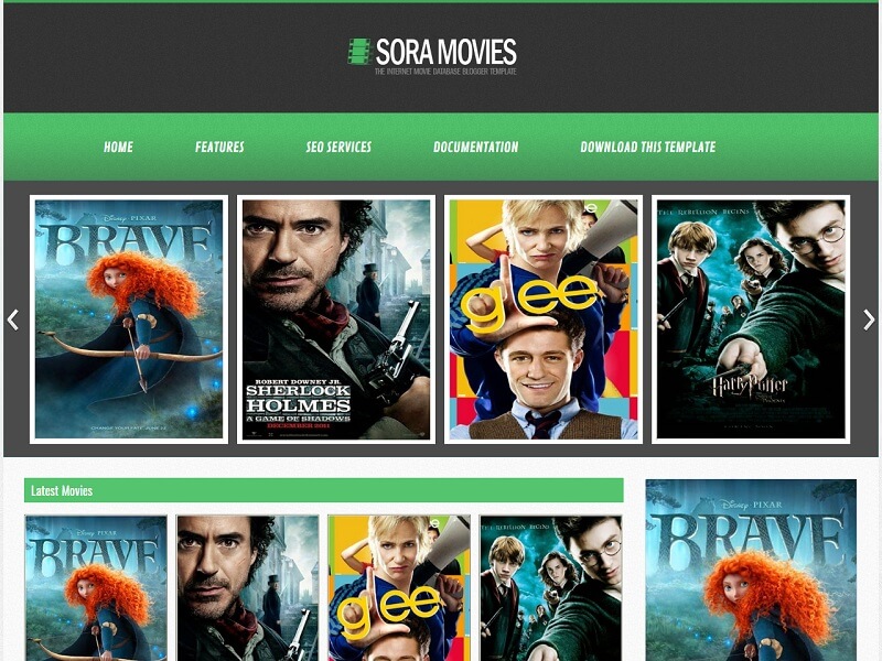 Sora Movies Blogger Template