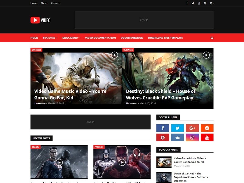 Video Blogger Template