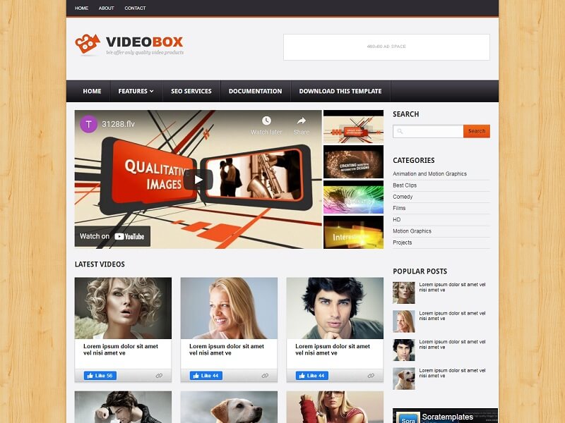 VideoBox Blogger Template