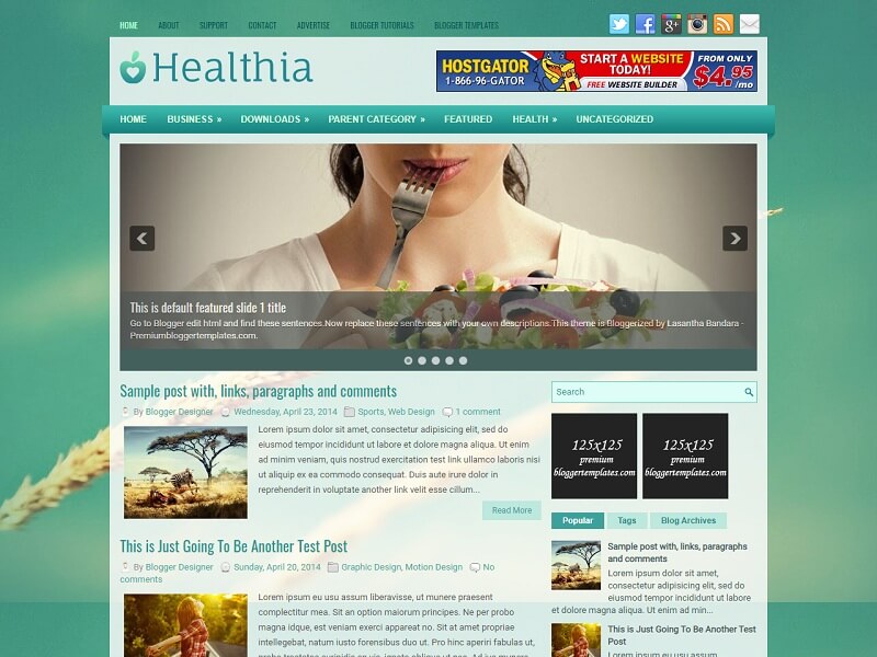 Healthia Blogger Template