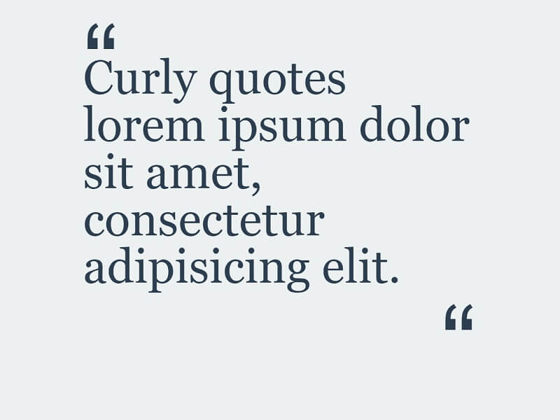 Curly CSS Quotes