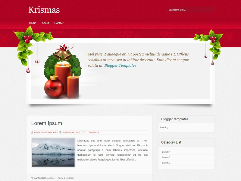 #Krismas: Free Christmas Blogger Templates