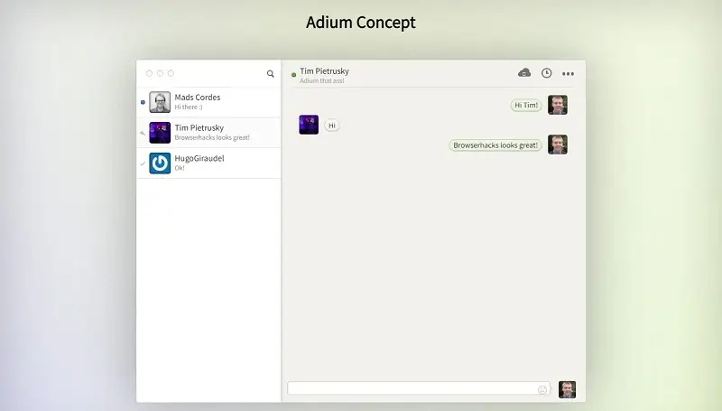 Adium Concept: CSS chat