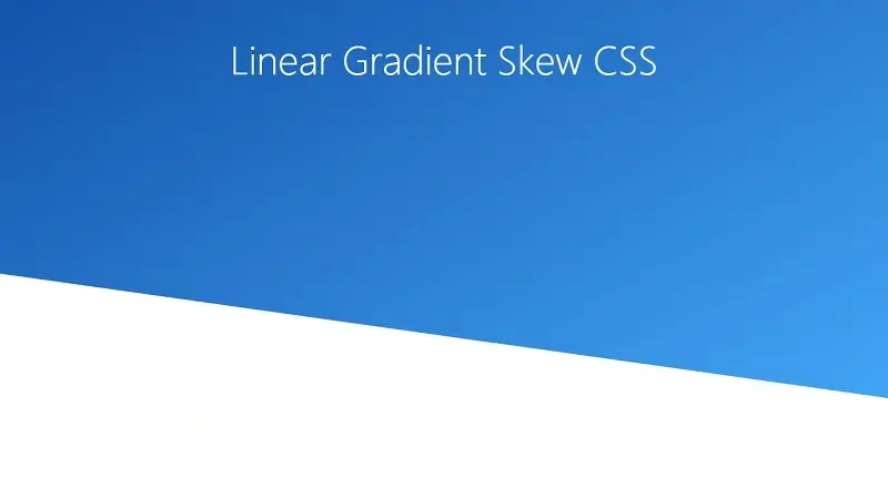 Linear Gradient Skew CSS